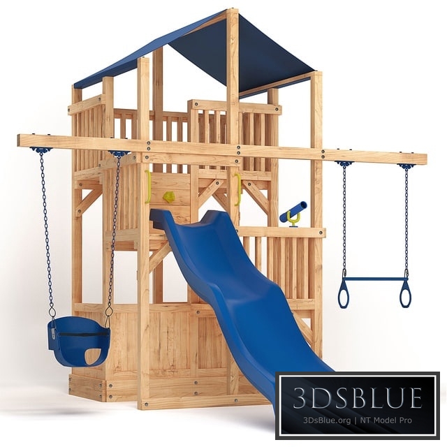 Quad Space Saver Swing Set