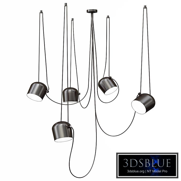 Flos Aim 5 Pendant Lighting - Black and White