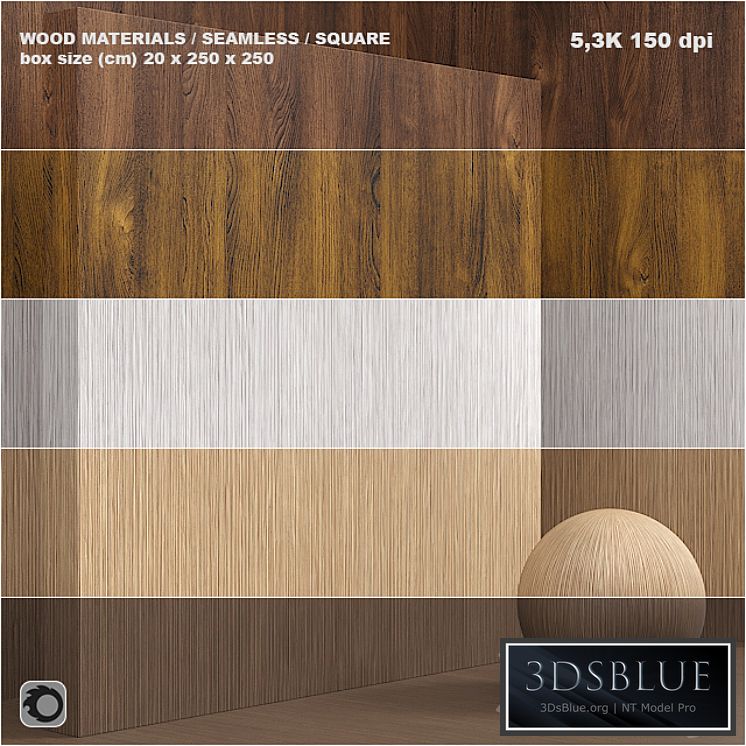 Material wood / veneer / (seamless) - set 32