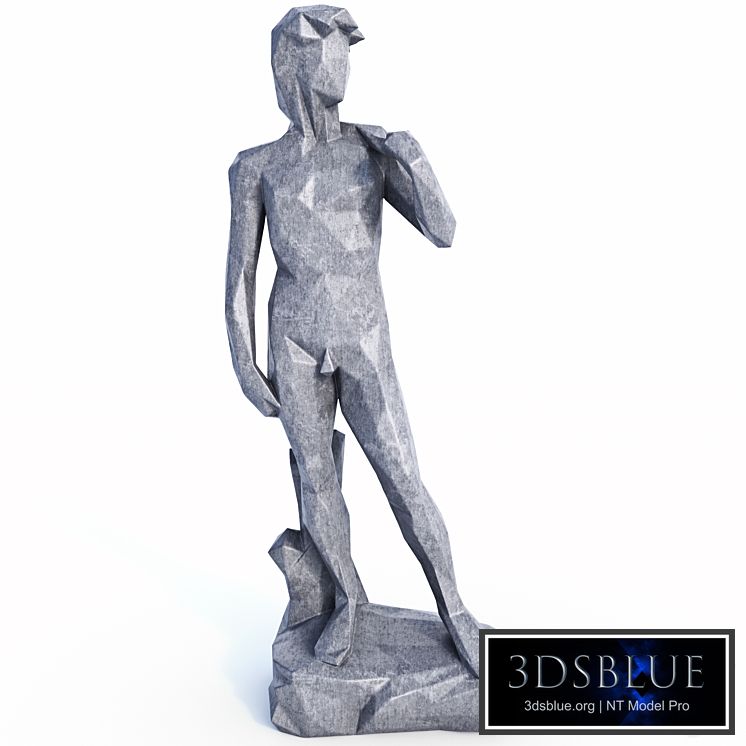 David Sculpture in style Low Poly