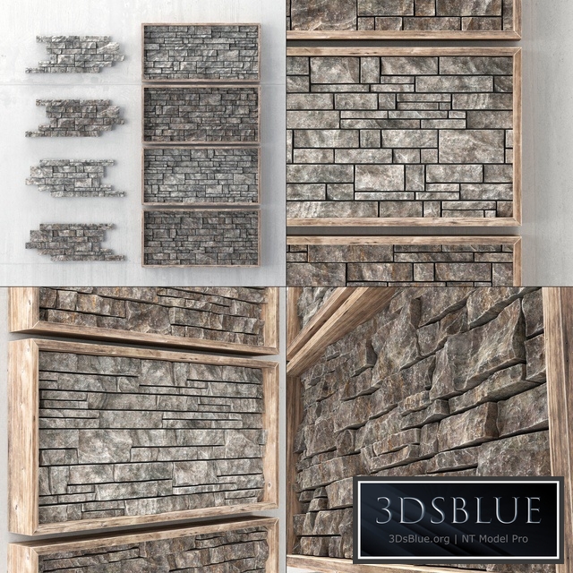 Built-in decorative panel made of bricks