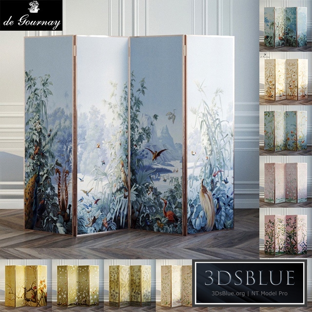 Screen covers with wallpaper De Gournay