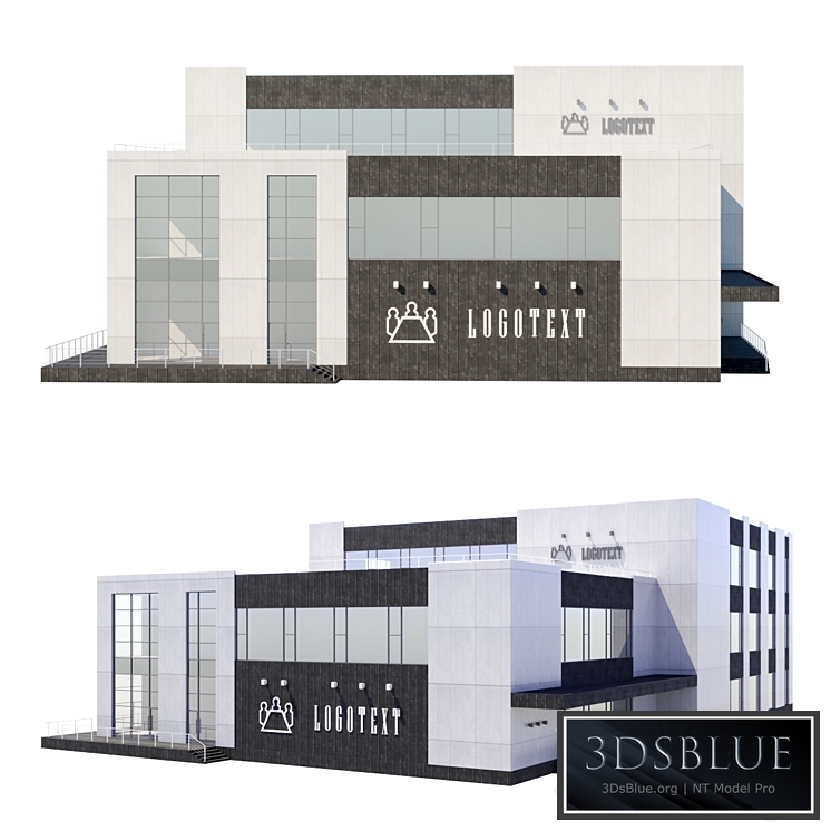 Three-story office building