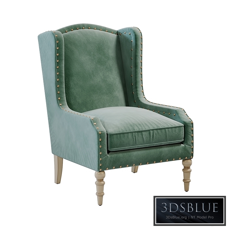 Horchow Randall Velvet Wing Chair