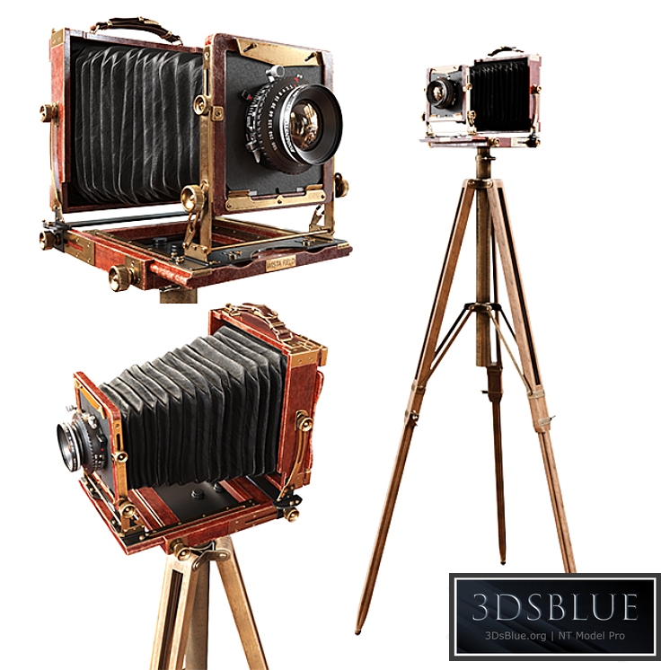 Vintage camera on a tripod