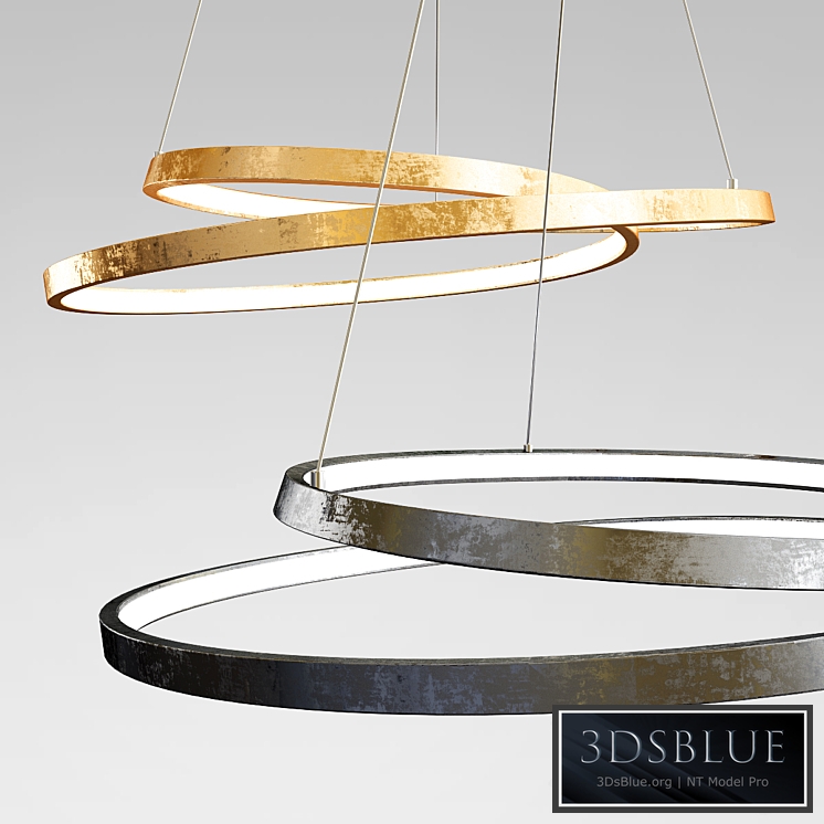 Ring Pendant Light - Gold and Black