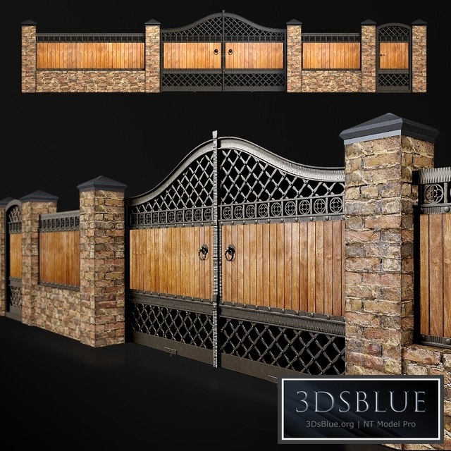 Fence with gate and wicket 3