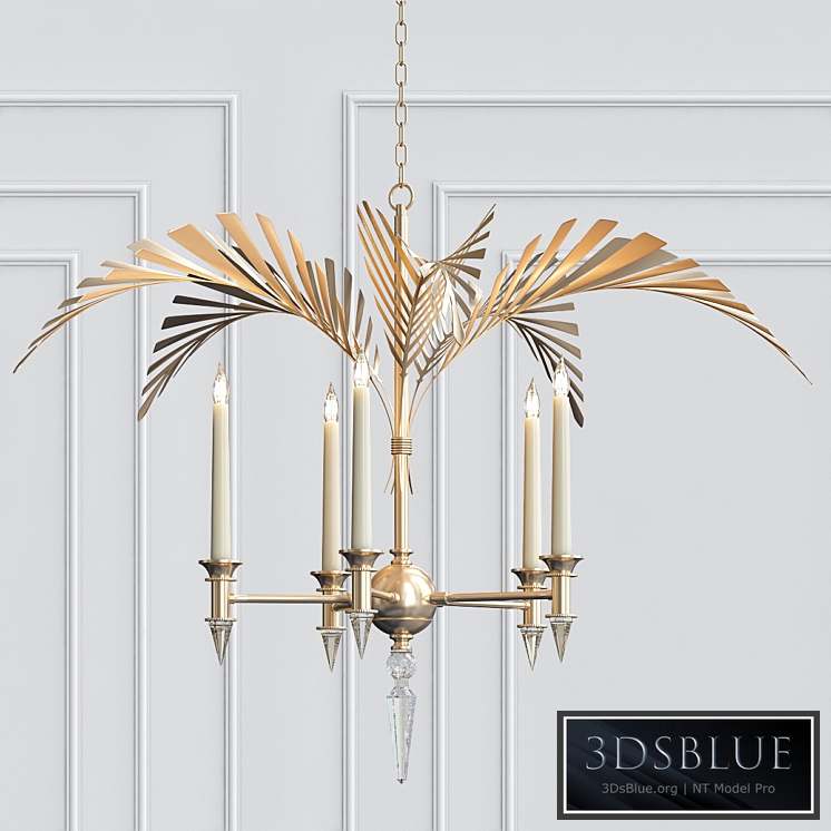 Palm Frond 5-Light Chandelier