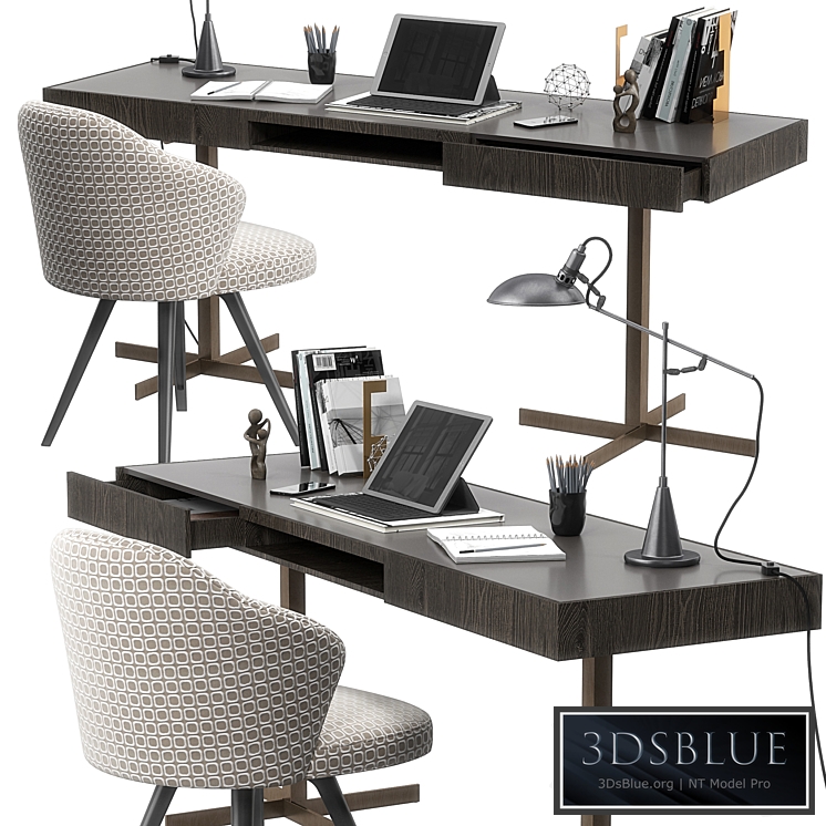 Minotti Close writing desk set