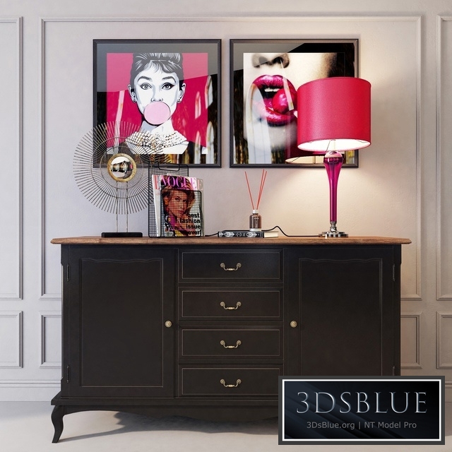 Chest of leontin Black 4/2. Whatnot