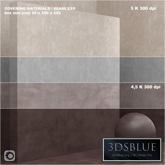 Material (seamless) - coating, concrete, plaster set 64