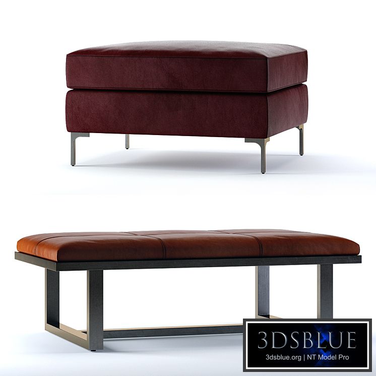 Pottery Barn Jake and Griffin Ottomans