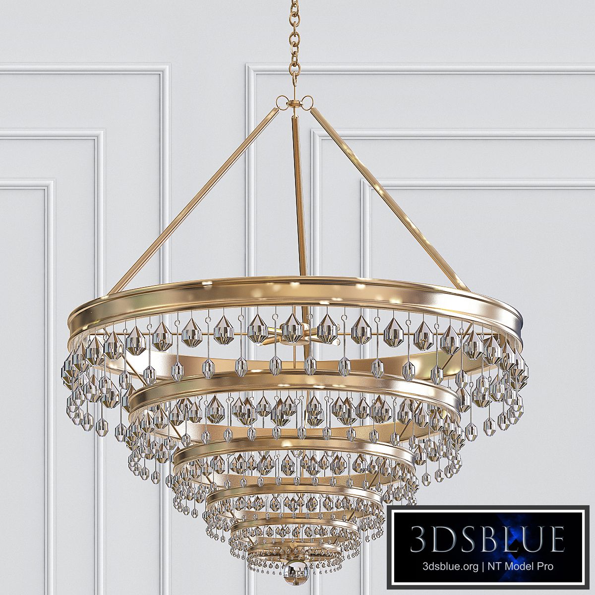 Calypso 8-Light Crystal Teardrop Chandelier