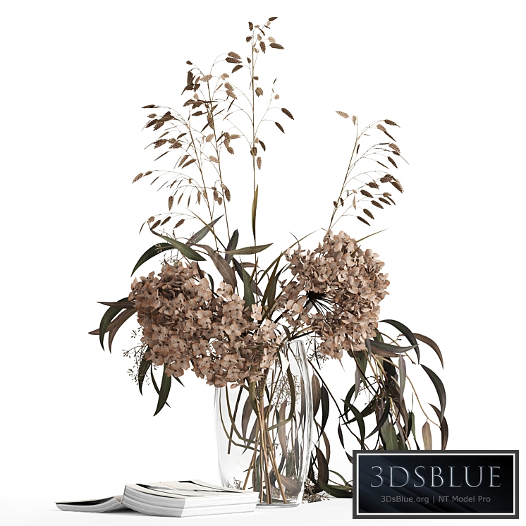 Dry bouquet and book