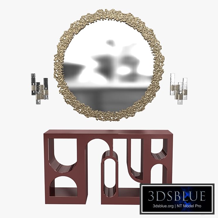Brabbu cay mirror, colosseum console and ombak wall light
