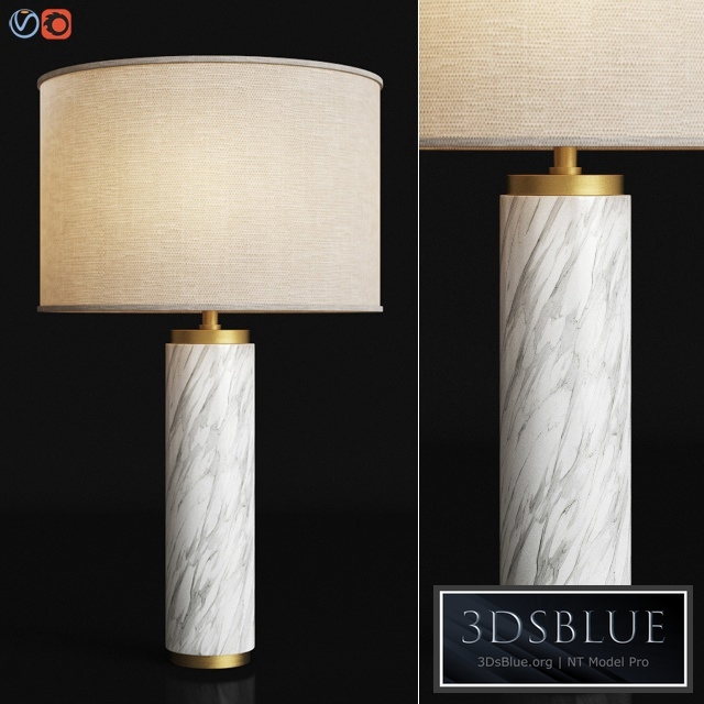Cylindrical Column Marble Table Lamp12