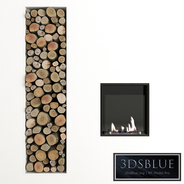 Fireplace and decor by Antonio Lupi