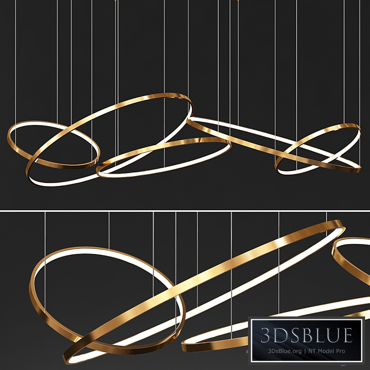 Gold Ring Chandelier 3