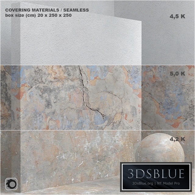 Material (seamless) - coating, concrete, plaster set 68