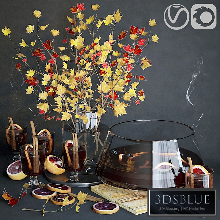 Kitchen set with mulled wine