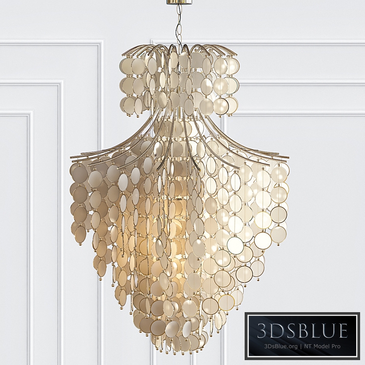 Dripping Capiz 2-Light Chandelier