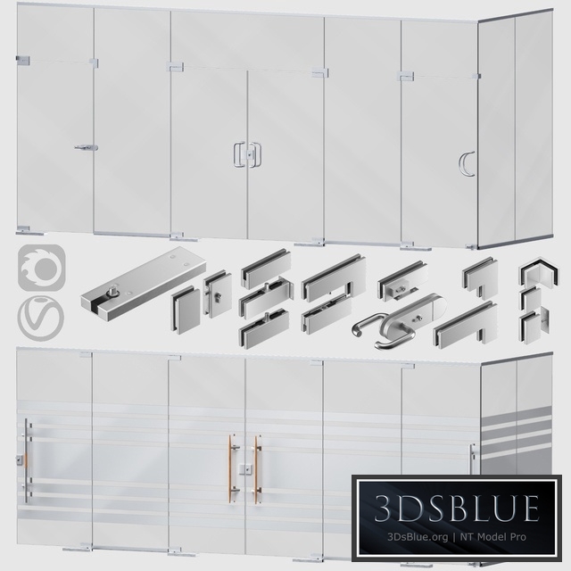 Glass partitions and doors