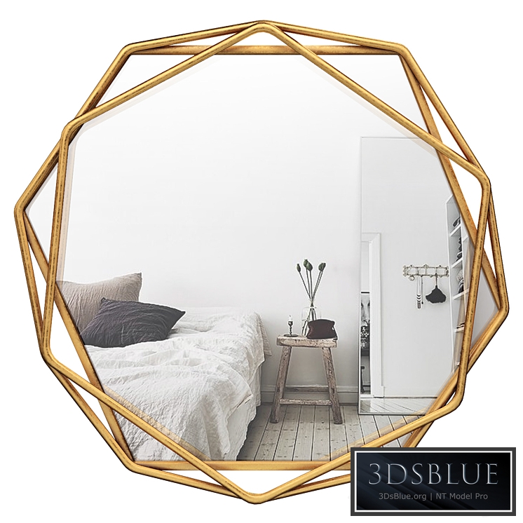 Dekalb Iron Hexagonal Wall Accent Mirror MCRW6197