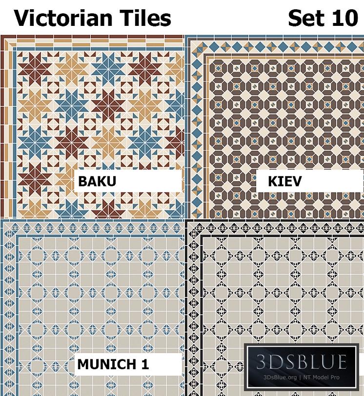 Topcer Victorian Tiles Set 10