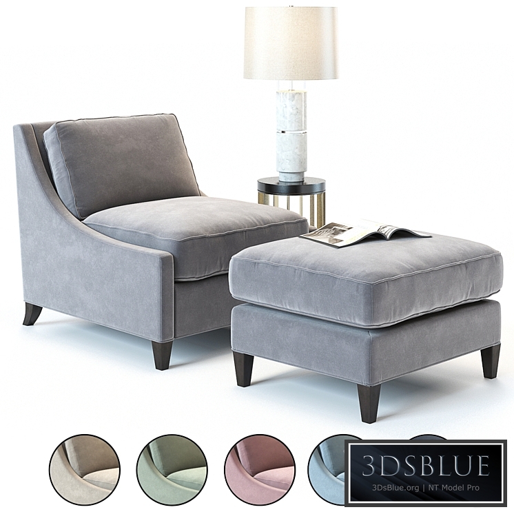 Baker Curved Back Lounge Chair