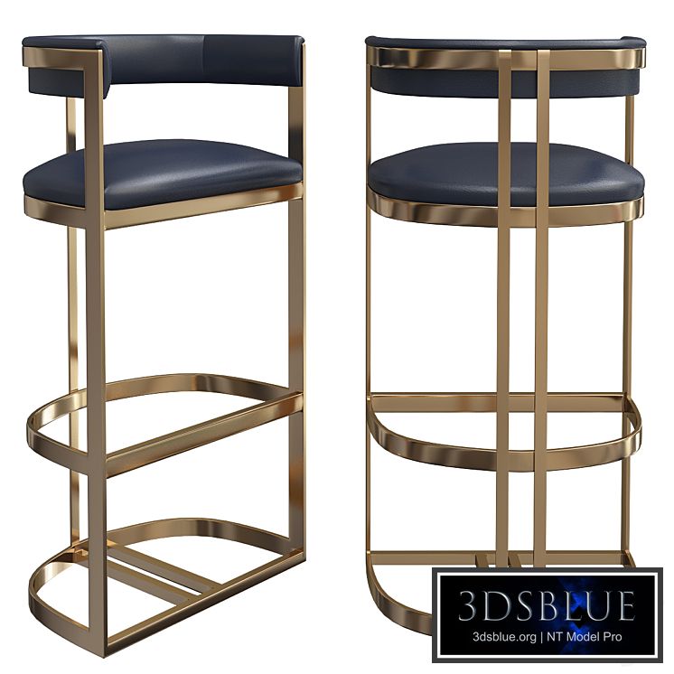 Chair - Calvin bar chair in ANTIQUE BRASS