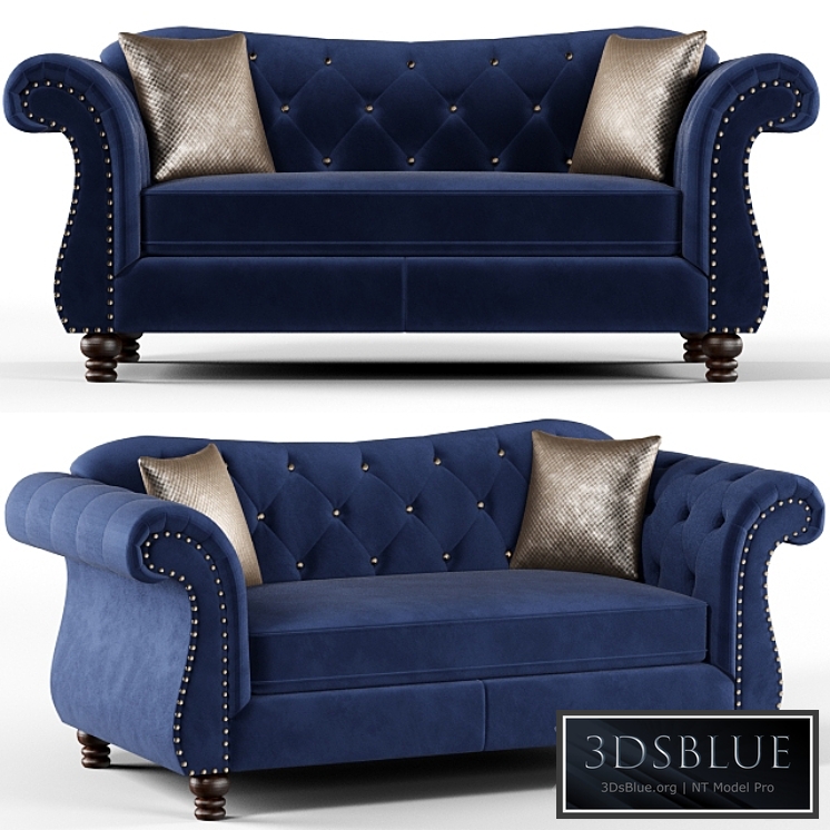 Furniture of America Sharon Tufted Fabric Loveseat