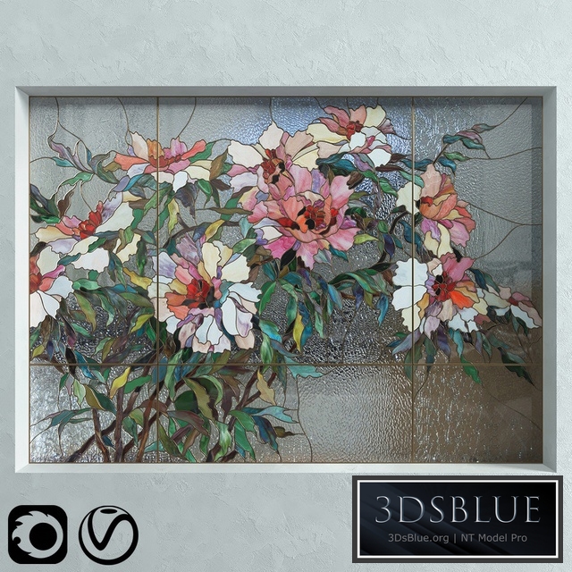 Stained Glass Peonies