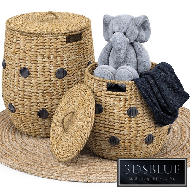 Dot Basket, Kairo Jute Rug, Elephant Toy