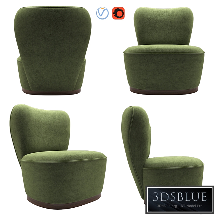 Holly Hunt Vladimir Kagan Fire side chair on plinth