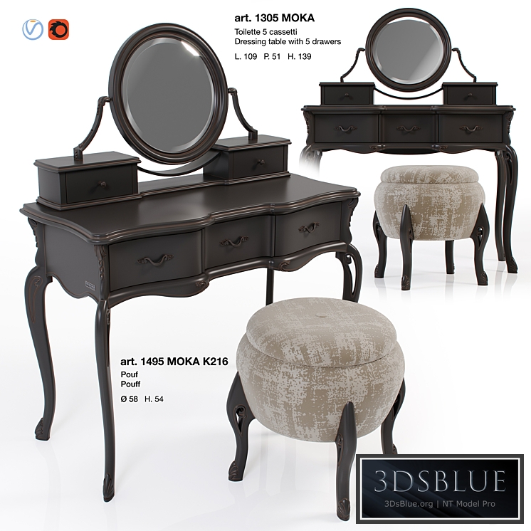 Giorgiocasa - Valpolicella - dressing table + pouf