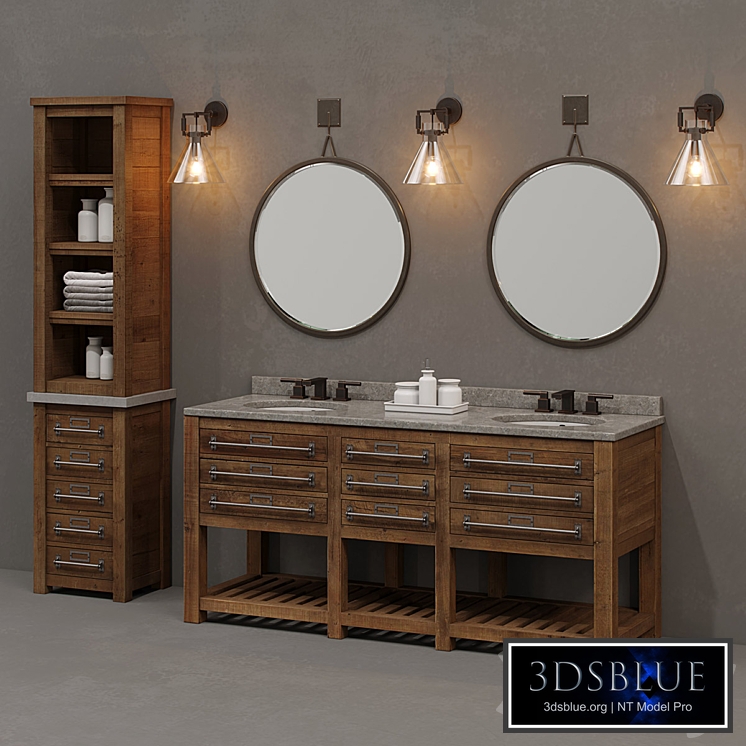 RH / EARLY 20TH C. MERCANTILE bathroom set