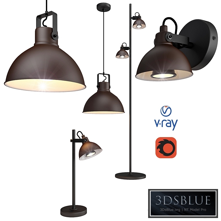 DAMIAN, pendant, table, floor and wall lamps from the company LUCIDE, Belgium.