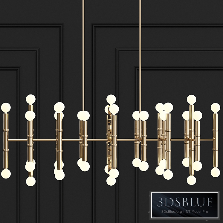Cairo Eight-Arm Contemporary Meurice Rectangular Chandelier