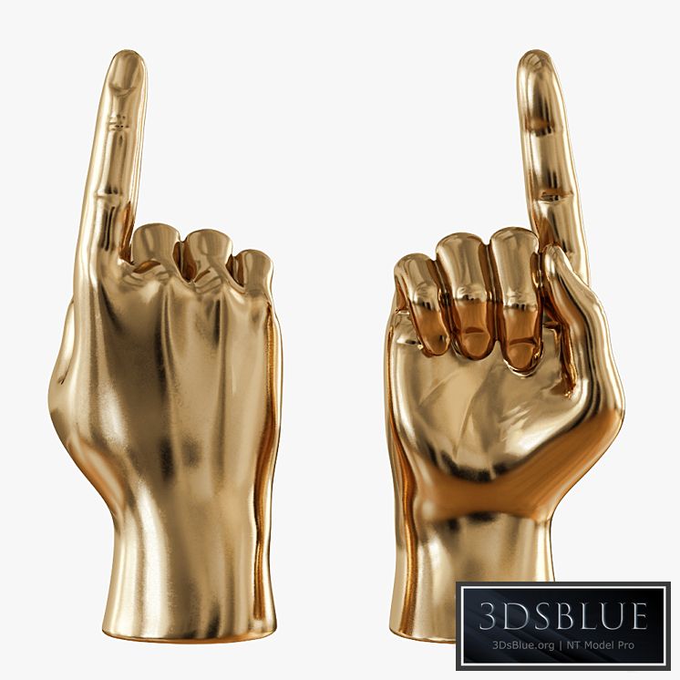 Gold figurine hand