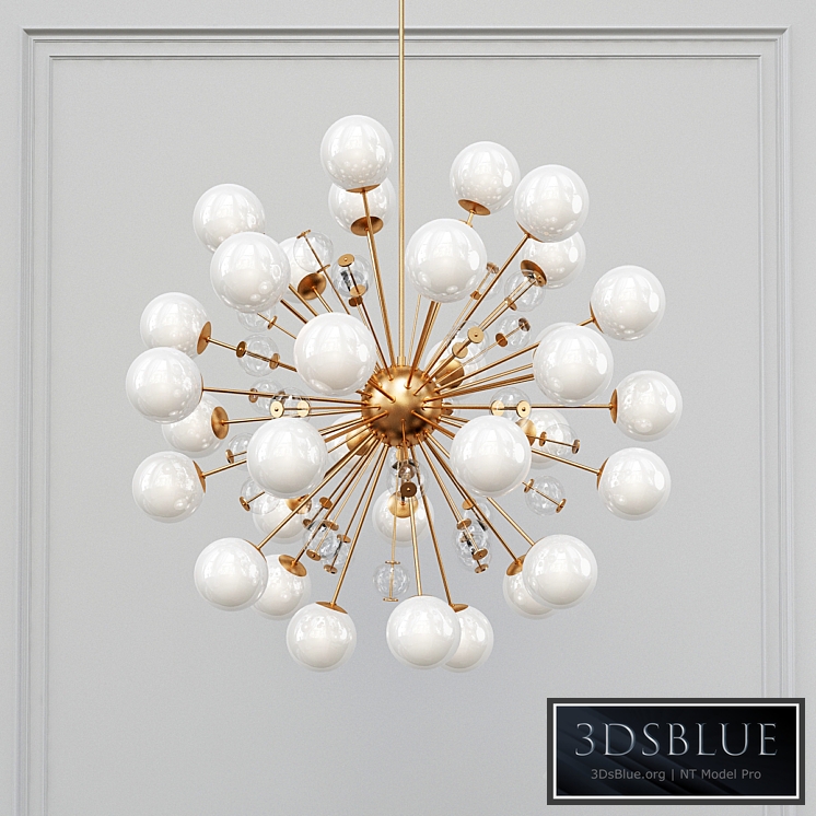 Impressive sputnik style Italian Chandelier