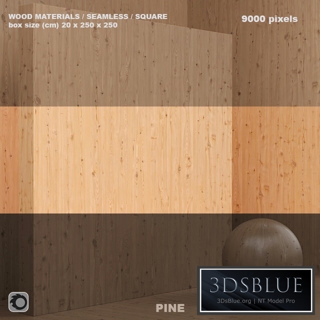 Material wood / pine, solid (seamless) - set 48
