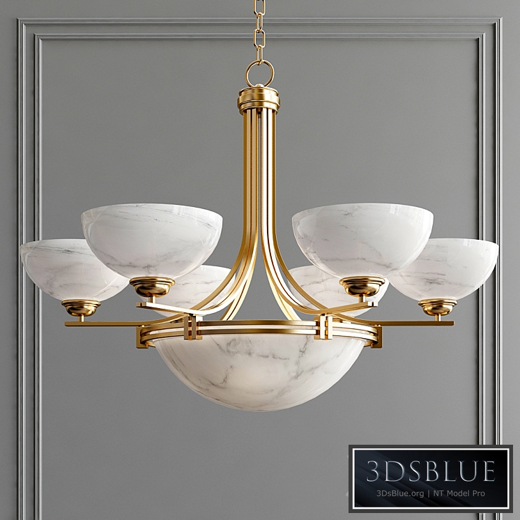 Possini Euro Deco Brass Chandelier