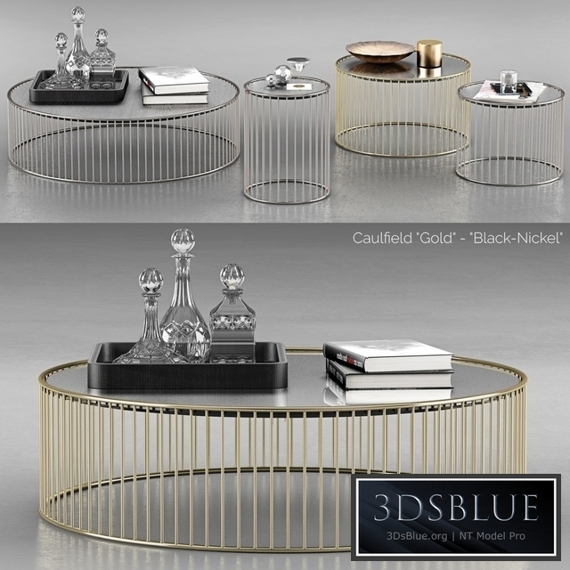 Minotti Caulfield Gold Black Nickel Coffee Tables