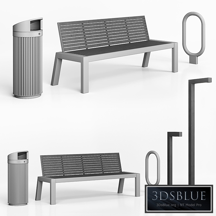 Street furniture set