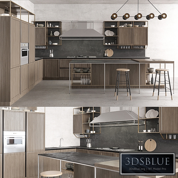 Snaidero Frame olmo tuscan kitchen