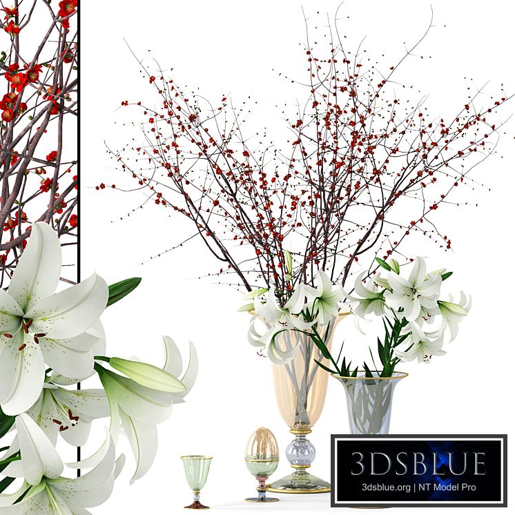 Griffe Montenapoleone vases with flowers