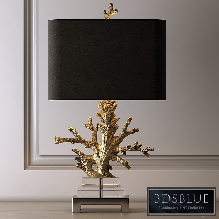 Gold coral table lamp