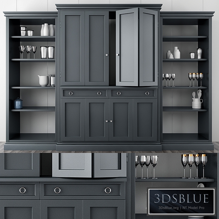 Cameo 4-Piece Gray Glass Door Wall