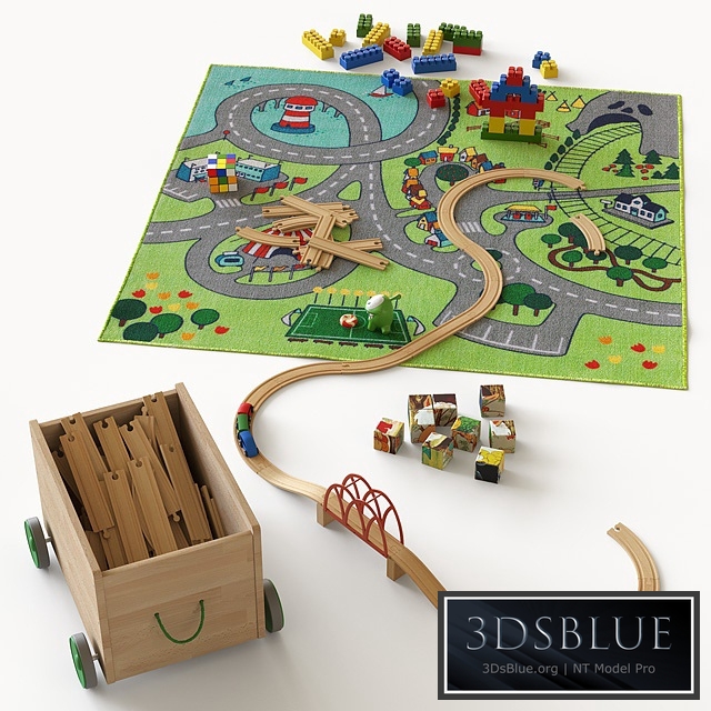 Toys on the carpet for the nursery