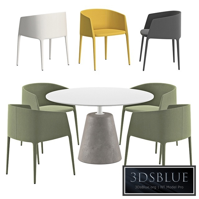 MDF Italia - Achille Armchair And Rock Table